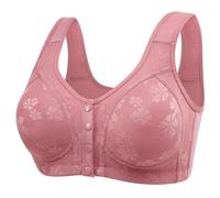 Sujetador sin aros sin aros para mujer, moderno e informal, frontal, antiflacidez, moldea la espalda sin alambres, sujetadores de encaje para mujer, hot pink, 70