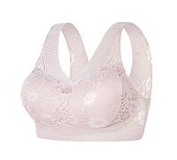 Sujetador sin aros sin costuras, sin aros, bralette push-up cómodo, sexy, de encaje, senos grandes, informal, ropa interior deportiva, sin aros, sujetador clásico, sujetador suave y transpirable, Rosa
