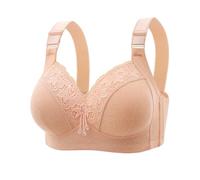 Sujetador sin aros sin costuras, sin aros, bralette push-up cómodo, sexy, de encaje, senos grandes, ropa interior deportiva informal, suave, sin aros, sujetador clásico, ajuste transpirable, Oro Rosa