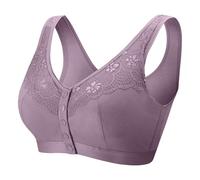 Sujetador sin complejos para prótesis mamaria postoperatoria, forro de silicona transpirable, diseño cómodo, para uso diario y curación del cáncer, morado, 48