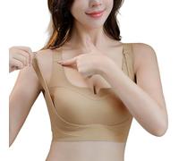 Sujetador Sin Costura Mujer Sin Aro Cuello V Profundo Borde Ondulado Cómodo Bralette Suave Sin Aro Bustier