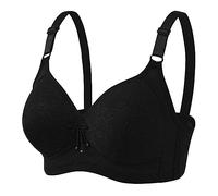 Sujetador sin costuras para mujer, sin aros, cómodo push-up, bralette sexy, de encaje, senos grandes, ropa interior deportiva, informal, suave, sin aros, sujetador clásico de camiseta suave, Negro