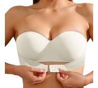 Sujetador Sin Tirantes Ni Espalda,Sujetador Sin Costuras Ni Aros Mujer Fino Y Transpirable Top Deportivo De Tubo Sin Tirantes Y Hebilla Frontal Invisible Push Up Sexy Básicos Bra para Tiempo Libre