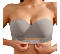 Sujetador Sin Tirantes Ni Espalda,Sujetadores Mujer Sin Tirantes Cómodo Sexy Sin Costuras Hebilla Delantera Bralette Color Puro Antideslizante Sin Tirantes Push Up Invisible Para Tiempo Libre