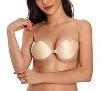 Sujetador sin Tirantes Pecho Grande Pegatinas de Pecho de cepillada Sexy para Mujer, Hebilla Frontal Impermeable, Sujetador de biosilicona, Pegatinas de Pecho Sujetador Reductor