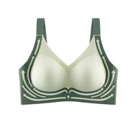 Sujetador súper Reunido, y cómodo, Sujetador inalámbrico, Sujetador Elevador, lencería para Mujer, Sujetadores Deportivos Diarios Sujetador Sin Espalda Sujetadores Espalda Abierta (Green, XXL)