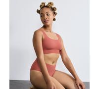 Sujetador top con escote redondeado Zero Feel 2.0 Mujer Talla L. Color Naranja