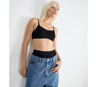 Sujetador top de algodón Go Daily Mujer Talla XL. Color Negro