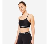 Sujetador-Top Mujer Negro Tirantes Finos Cruzados Sujeción Ligera XL