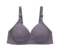 Sujetadores 2026 para mujer, brasier push up, cobertura completa, ajustable, estampado, cómodo, elegante, sin aros, hebilla trasera con colgantes, gris, 70
