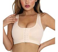 Sujetadores Ajustables con Cierre Frontal para Mujer Post Bra Compression Tank Top Shapewear Top Sujetador Silicona Sujetador Deportivo Mujer con Cierre Sujetador sin Aros Algodon