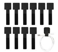 Sujetadores Cables De Gancho Y Hebilla | 10 Piezas Correas Adhesivas Auto-Agripantes Reutilizables Ajustables | Accesorios Oficina Hogar | Para Bajo Oficina Espacio Trabajo Cocina Pared Estante Che
