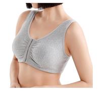 Sujetadores con Bolsillos For Mastectomía Posoperatoria For Mujer, Ropa Interior con Tirantes Anchos, Comodidad Y Soporte For Prótesis Mamarias De Silicona (Color : Gray, Size : XXL/XX-Large)