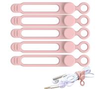 Sujetadores de cable para electrónica, organizadores de cables para cables, Sujetadores de cables Gestión de cables Organizador de cables, Correas de fijación de silicona, 5 piezas, para