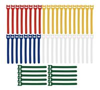 Sujetadores de cables, bridas con cremallera, cierres de nailon de colores, 50 piezas, bridas para cables eléctricos ajustables. Organizador de cables reutilizables, fijación de cables