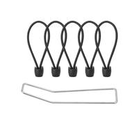 Sujetadores de - Cordones elásticos antideslizantes resistentes de 8 mm, juego de fijación de trampolín de 5 piezas, correas de amarre elásticas, cuerdas de fijación exteriores seguras