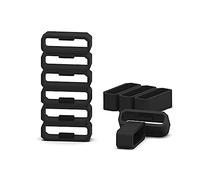 Sujetadores de Correa de Reloj Compatibles con Anillos Seguros de Silicona Respetuosos con la Piel Guardianes de Banda Impermeables para Fenix 5X Vivoactive 4s 26 Mm Negro 10 Piezas (20MM)