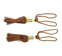 Sujetadores de cortina de bolas con cuentas, cuerda decorativa para sala de estar y estudio (café)