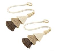 Sujetadores de cortina de cuerda boho con cierre magnético y diseño de borla para un estilo de tratamiento de ventanas sin esfuerzo