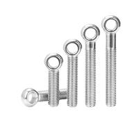 Sujetadores de elevación completa Perno de ojo, Cáncamos M5-M12 de acero inoxidable 304, 20-100 mm(M6(1pcs),40mm)