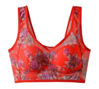 Sujetadores de encaje para mujer sin costuras, soporte para garganta push up seda helada impresa ropa interior de gran tamaño suave, cómodo para el diario, sexy correas anchas casuales bralette