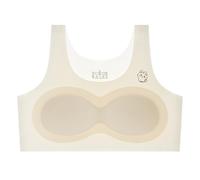 Sujetadores de Entrenamiento para niñas y Adolescentes, Deportivos y cómodos, de algodón Suave y Colores sólidos, Ideales para Uso Diario y Actividades físicas, Tallas 8-14 años (Beige, 11-14 Years)