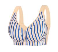 Sujetadores de gelatina para mujer, cierre frontal, ligeramente forrado, sin aros, camiseta de cobertura completa para todos los días, bralette de apoyo, sin aros, alisado en la espalda, beige, 52B