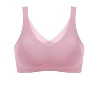 Sujetadores De Mastectomía Sin Costuras para Mujer con Bolsillos para Prótesis Mamarias, Sujetadores Deportivos Cómodos Y Sin Aros para Pechos Falsos Artificiales(Pink,XXL)