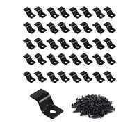 Sujetadores de mesa, clips en Z para mesa, 40 paquetes (negro)
