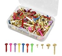 Sujetadores De Papel 300 Piezas Sujetadores De Papel De Metal, Encuadernadores Pequeños, Mini Brads Decorativos Scrapbooking, Para Papel Decoración Scrapbooking Diy, Multicolor, 5 Tamaños