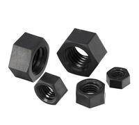 Sujetadores de plástico a prueba de vibraciones 10PCS M2 M2.5 M3 M4 M5 M6 M8 M10 M12 Tuerca hexagonal de nailon negra(M4)