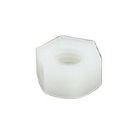 Sujetadores de plástico a prueba de vibraciones 2/5/10/20 piezas DIN934 tuerca hexagonal de nailon blanco M2 M2.5 M3 M4 M5 M6 M8 M10 M12 M14 M16 M18 M20(M4 (20pcs))