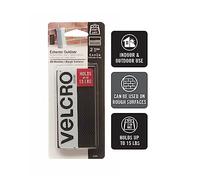 Sujetadores de velcro (R) marca Velcro (R) Sujetadores de fuerza industrial extrema negro, acrílico, multicolor, paquete de 1 (2 tiras)