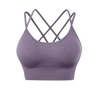 Sujetadores deportivos de algodón para mujer, con tirantes, para yoga, entrenamiento, fitness, correr, niña, sujetador deportivo, gris, XXL