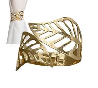 Sujetadores drapeados en Forma de Hojas, Ganchos para alzapaños en Forma de Hoja,Retenedor de drapeado - Clip de Soporte de drapeado de Resorte de Metal, alzapatas Decorativas Huecas para