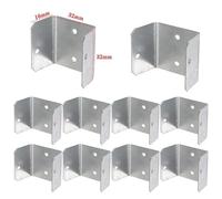 Sujetadores for postes de madera de cerca de 44 mm, clips for paneles de cerca, alta compatibilidad, material resistente a la oxidación, diseño resistente a la intemperie(32mm)