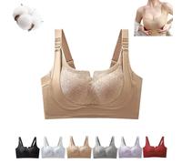 Sujetadores Levantapechos De 3 Niveles Para Mujeres, Copas Estereoscópicas 3D, Sujetadores Push-up Sin Costuras Y Cobertura Total, Para Mujeres Mayores(Skin,L)