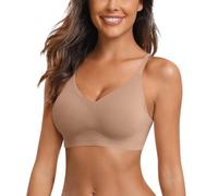Sujetadores Mujer Sin Aros- Sujetador Invisible Push Up- Suave Transpirable Cuello En V Básico Ligeras Comodos Elasticos Sostenes Clásicas Soft No Rastro Anti-Flacidez Elevación Ropa Interior