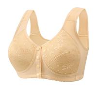 Sujetadores Mujer,Women's Fashionable and Casual Front Anti Sagging Back Shaping and Bra Without Wires Camiseta Mujer (Beige, 48)