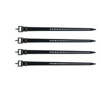 Sujetadores para cordón - 4 piezas correas de seguridad ajustables - Collares de gestión de cables con hebilla - para camping, senderismo, viajes, actividades al aire libre, esquí, carga marina