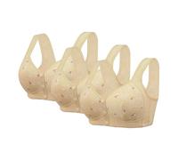 Sujetadores para mujer 2025 Verano 3 piezas: sujetador frontal transpirable, soporte completo, espalda ancha, sin aros, brasier deportivo de alta compresión para mujer, B, 90