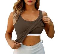 Sujetadores para mujer, brasier deportivo estilo lactancia, capa exterior negra levantada, banda interior blanca y sensación de espalda cruzada, brasier de maternidad de fácil acceso, ropa interior