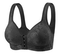 Sujetadores para mujer, con cierre frontal, encaje de belleza, no acolchado, reductor, figura completa, brasier de 2 copas, brasier con aros, camiseta acolchada, para dormir, cobertura completa