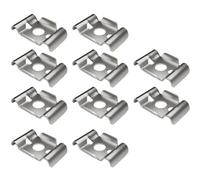 Sujetadores Para Valla - Abrazaderas de Acero Inoxidable 10 Piezas | Ferretería Y Bricolaje Para Jardín Granja Sendero Y Patio