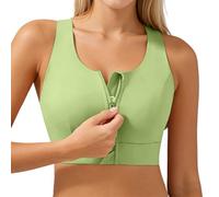 Sujetadores Push Up Mujer, Sujetadores Reductores Deportivo Con Cremallera Frontal Alta Una Sujeción Completa Top De Entrenamiento Con Acolchado Incorporado Camiseta De Yoga Correr Y Hacer Ejercicio