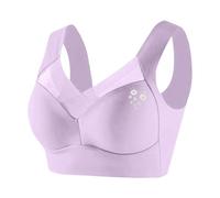 Sujetadores Reductores Sin Aros Mujer con Cuello En V Bandolera Ajustable Camiseta Básico Lencería Sujetador Encaje Transpirable Ropa Interior Tank Top Elegante Original