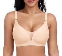 Sujetadores sin Costuras Cuello V Push Up Bralette Básicos Sexy Bandolera Ajustable Comodos Sujetador Mujer Suaves Elástico Sujetador sin Aros Mujer Sujetadores