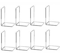 Sujetalibros acrílicos para estantes, Organizador de sujetalibros de plástico Transparente, 8 Unidades, estantería Decorativa para Dormitorio, Biblioteca, Oficina, Suministros Escolares, Regalo de