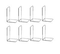 Sujetalibros de 8 piezas, estantería de acrílico transparente, compartimento for álbum de fotos, tablero de almacenamiento, clip for libros