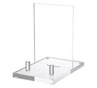 Sujetalibros de acrílico - Marco transparente | 14.5x10.0x16.8cm Acrílico Contador,Para Coleccionables Imágenes Fotos Obras de Arte Tarjetas de Felicitación Platos